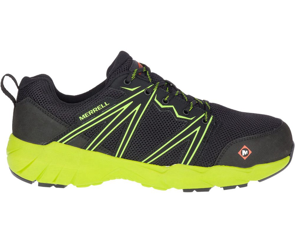Merrell Sneakers Black/Green - Fullbench Superlite Alloy Toe - Mens 01LAOQKZG